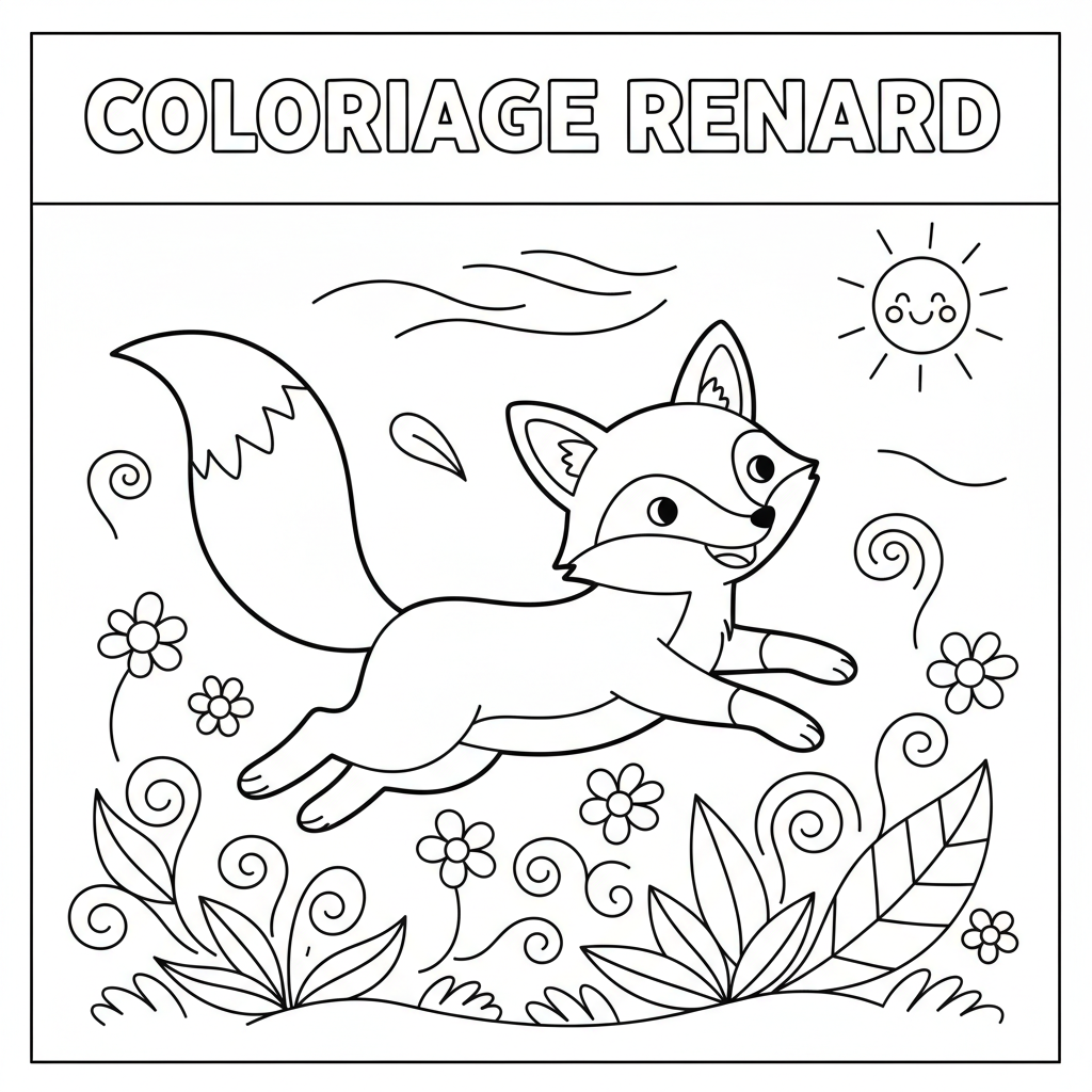 Coloriage coloriage renard 5