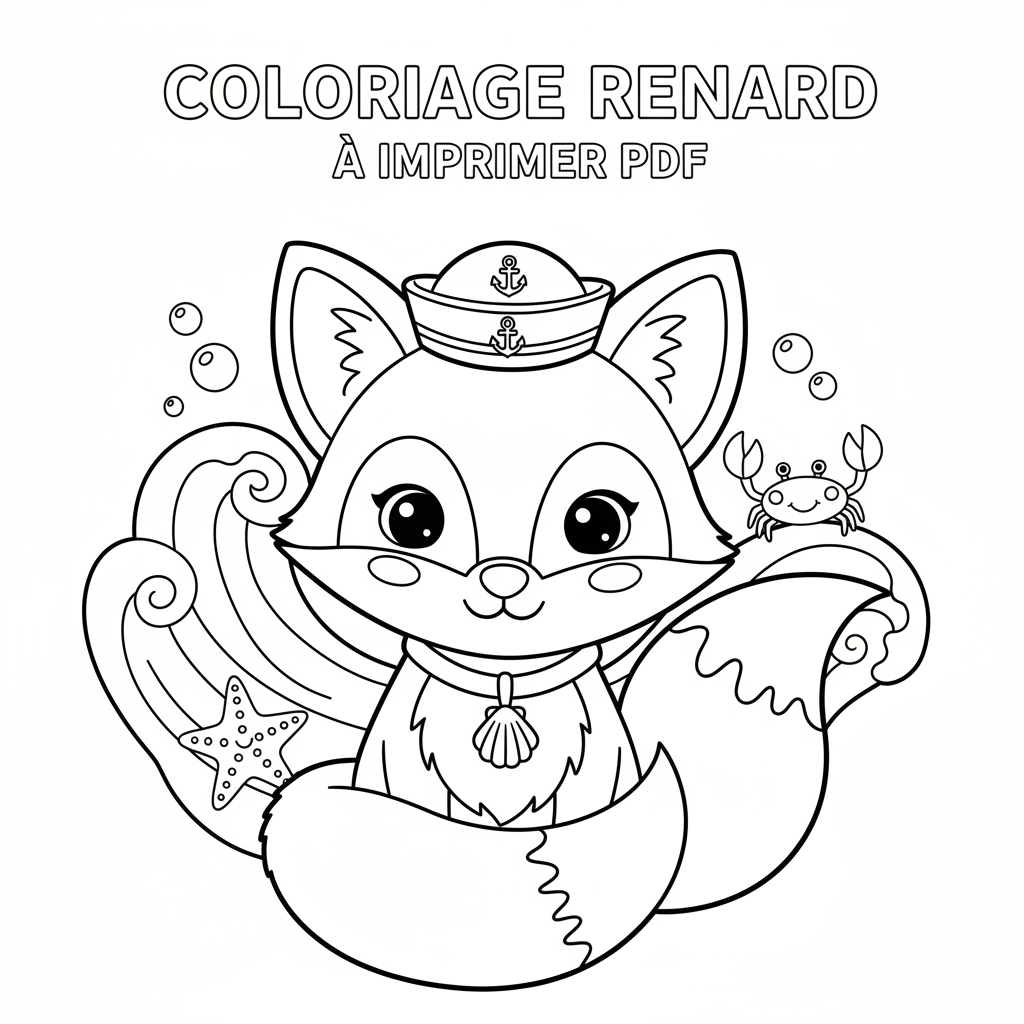 Coloriage coloriage renard à imprimer pdf 4