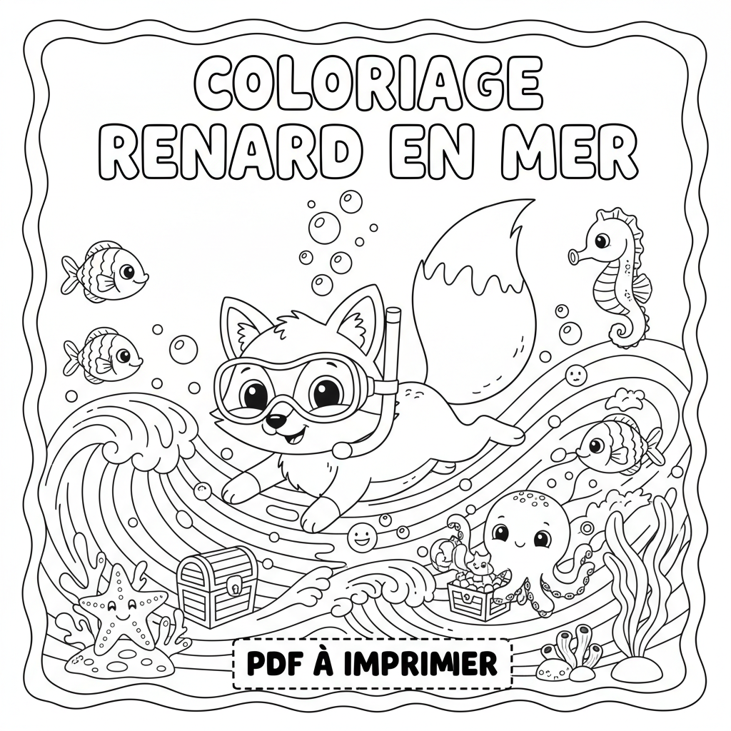 Coloriage coloriage renard à imprimer pdf 5