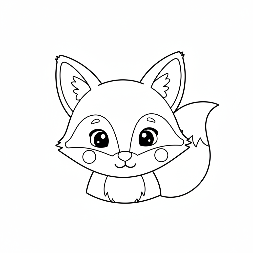 Coloriage coloriage renard facile 4