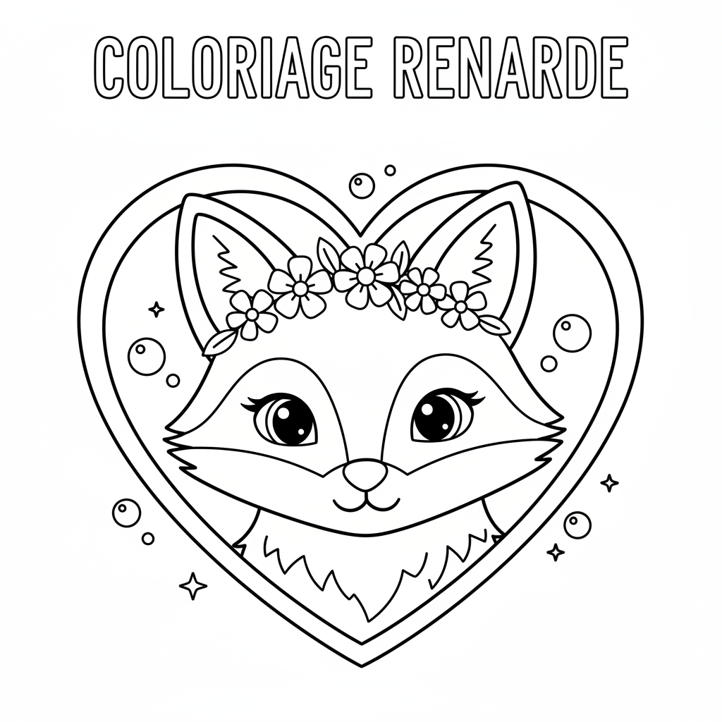 Coloriage coloriage renarde 4