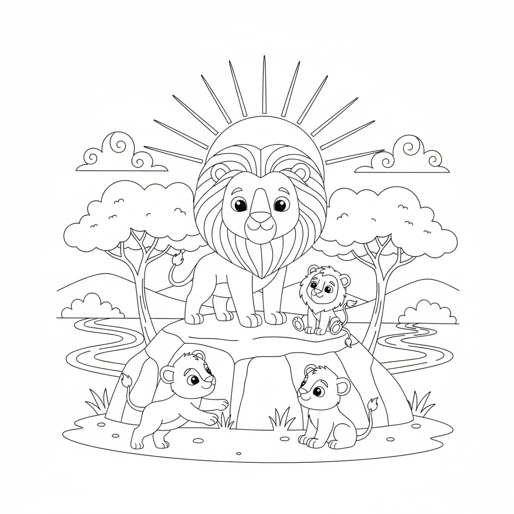 Coloriage coloriage roi lion 3
