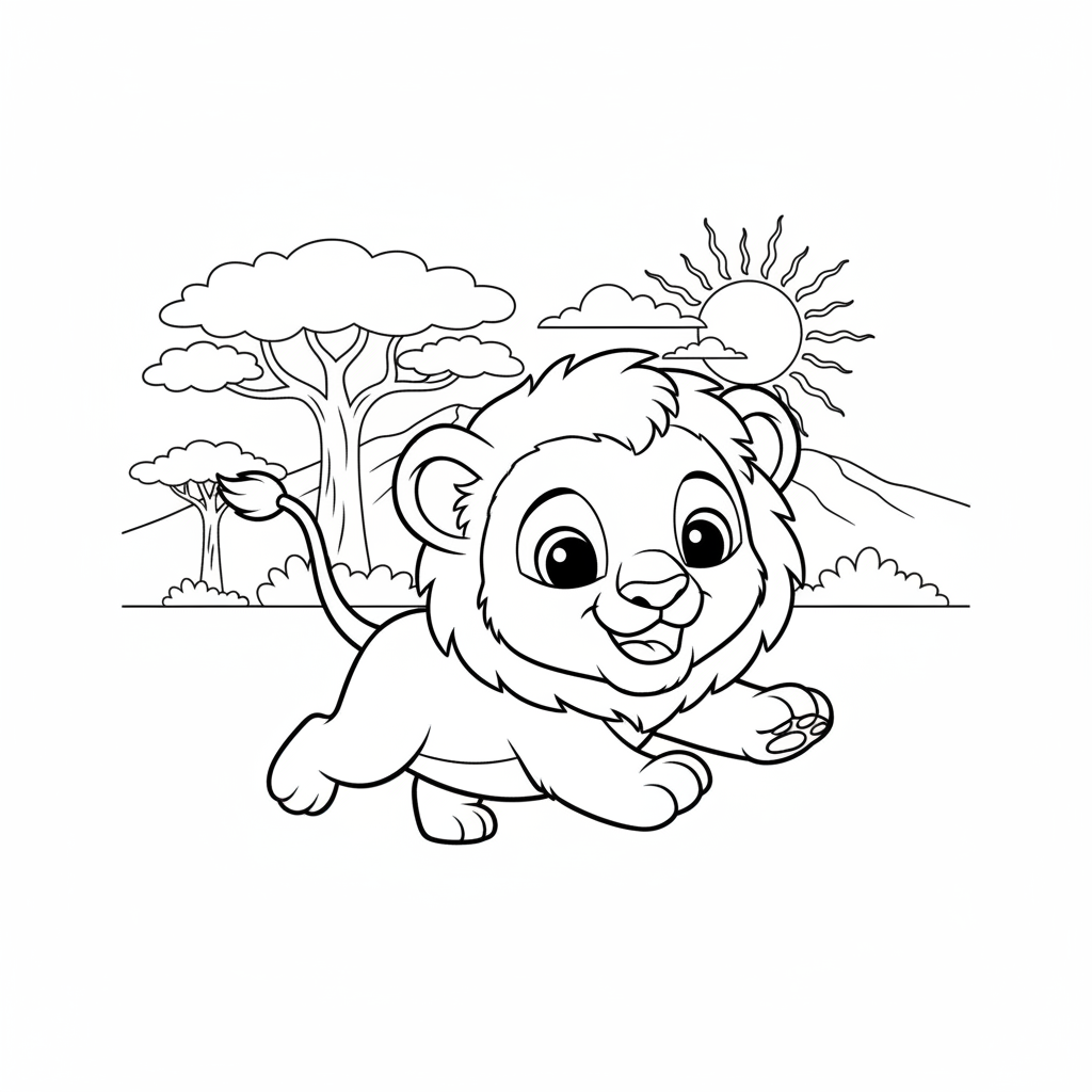 Coloriage coloriage roi lion 5