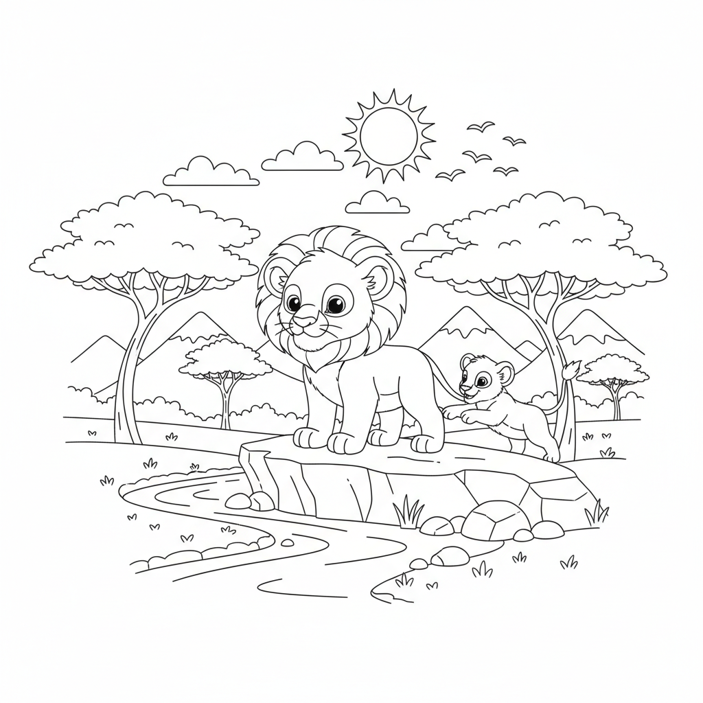 Coloriage coloriage roi lion 2 2