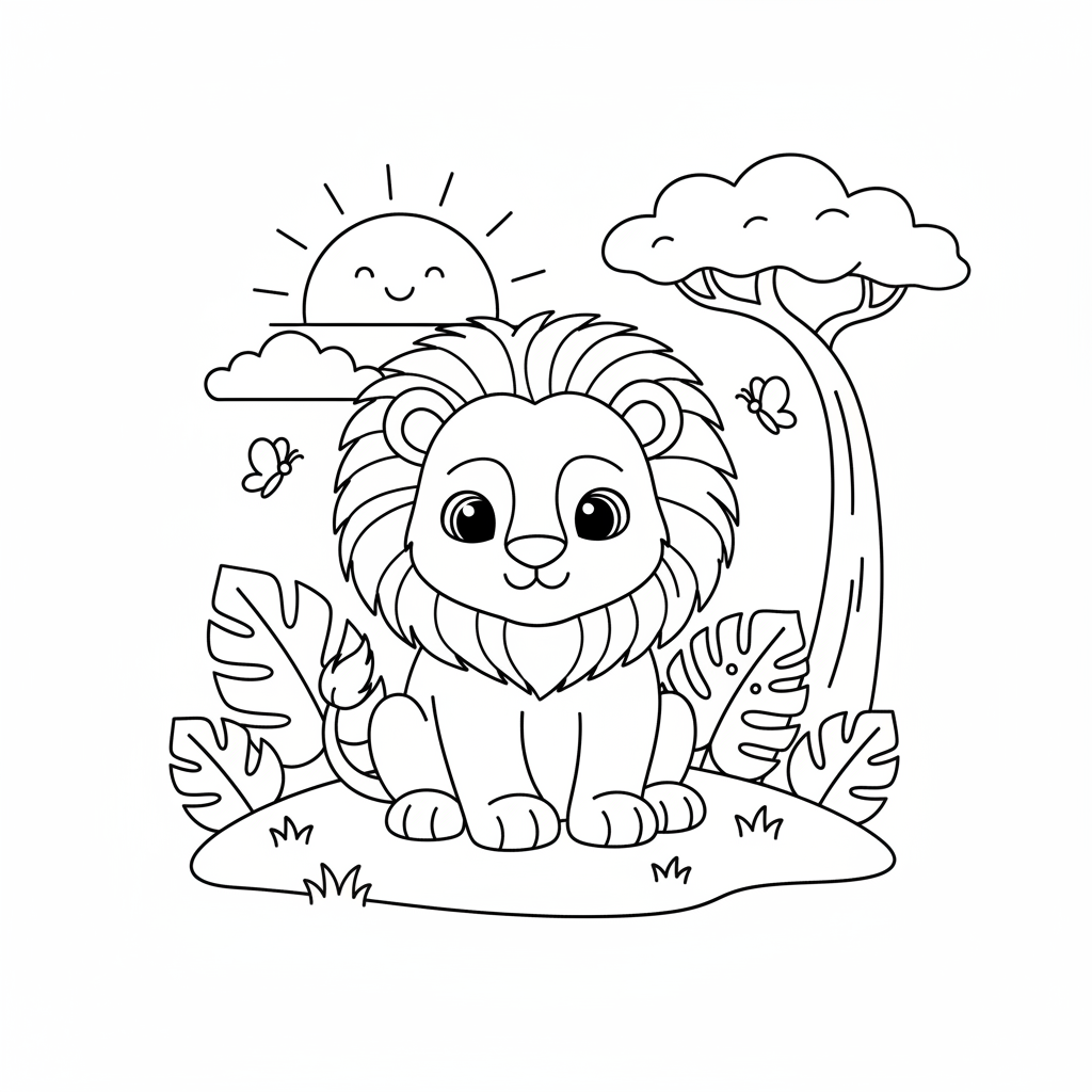 Coloriage coloriage roi lion imprimer
