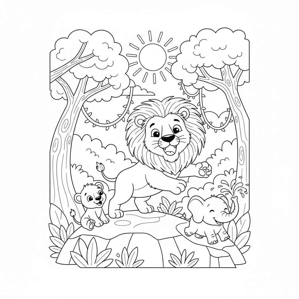 Coloriage coloriage roi lion imprimer 5