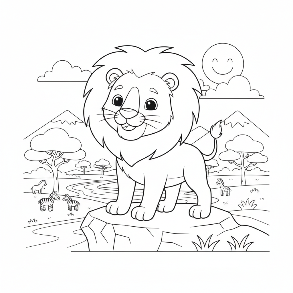 Coloriage coloriage roi lion pdf 2