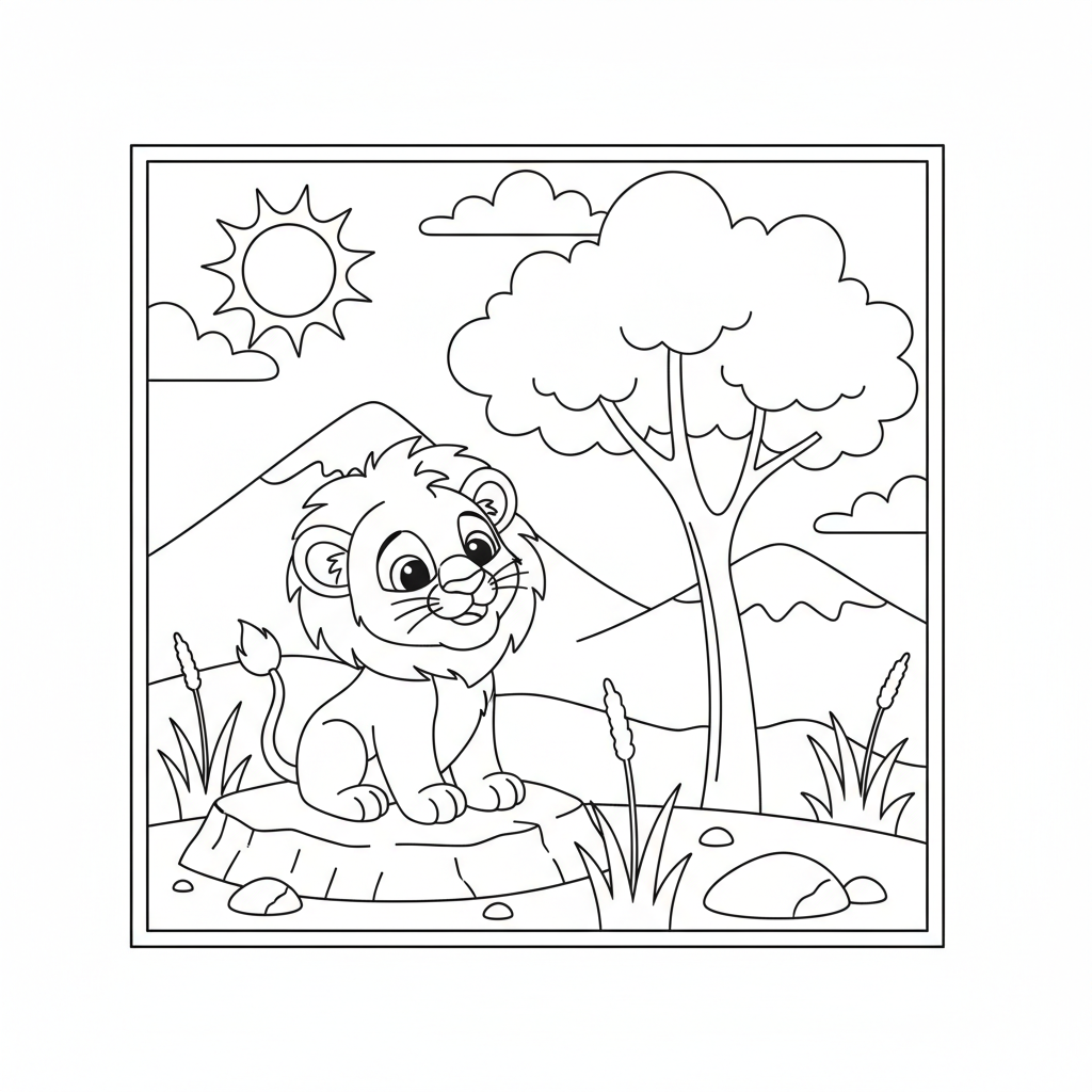 Coloriage coloriage roi lion pdf 3
