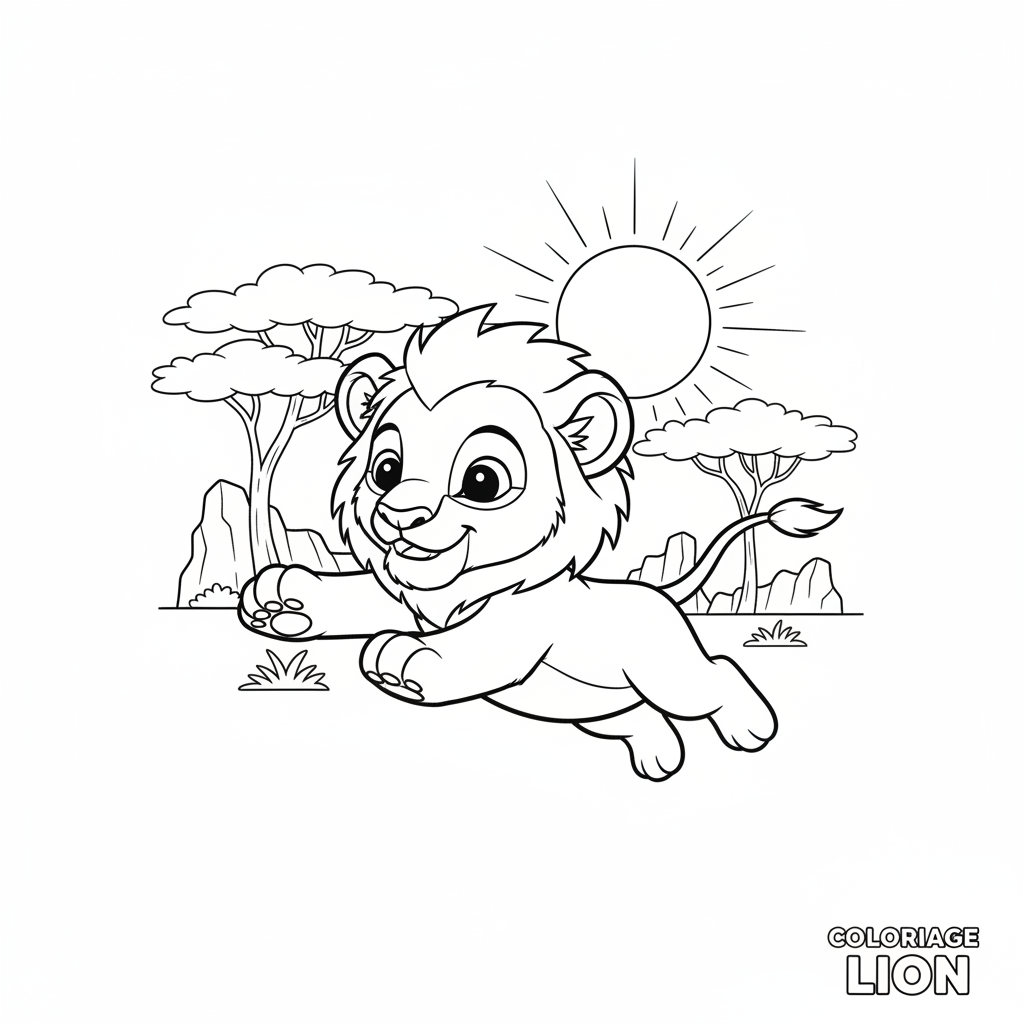 Coloriage coloriage roi lion pdf 5