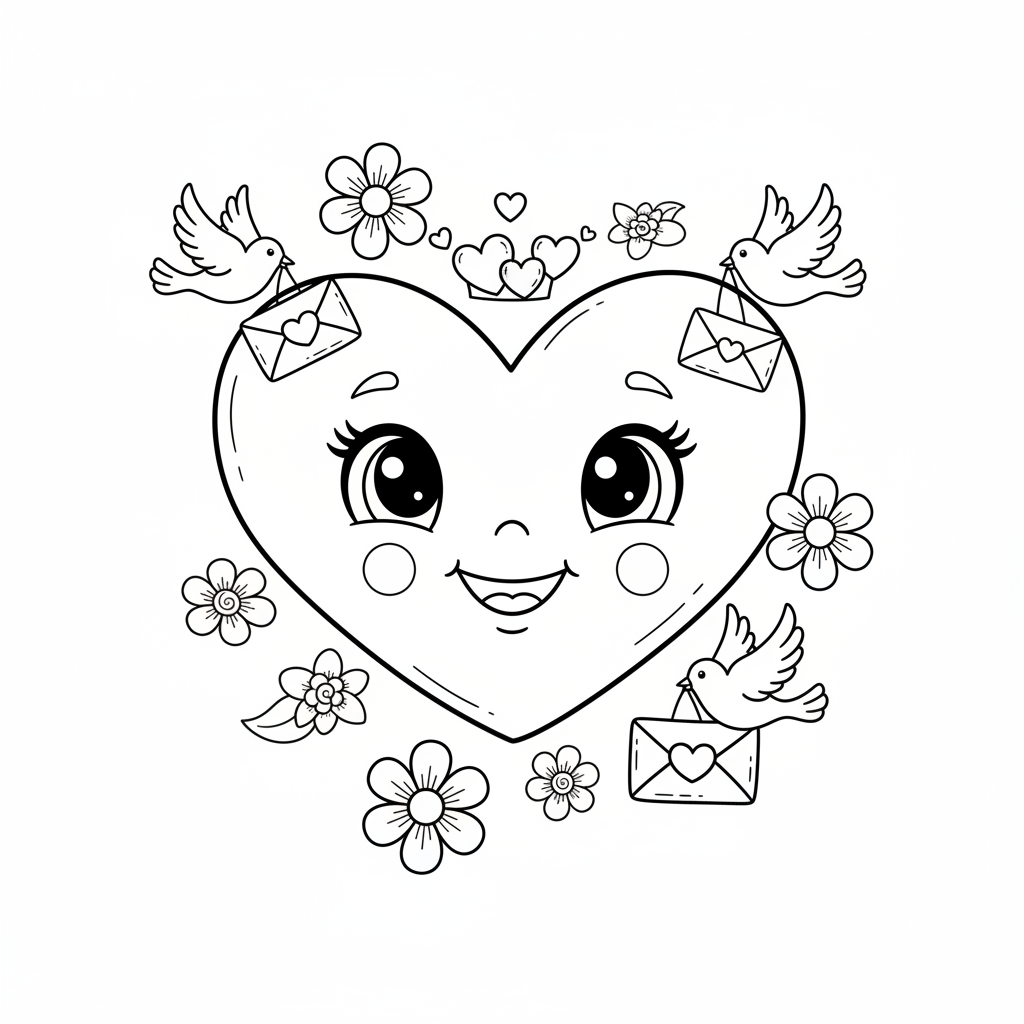Coloriage coloriage saint valentin 4