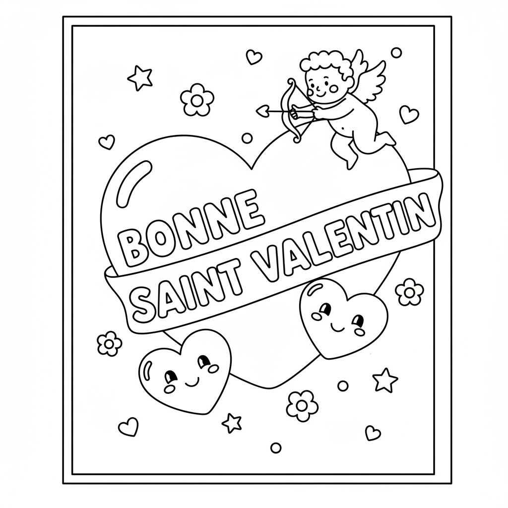 Coloriage coloriage saint valentin à imprimer