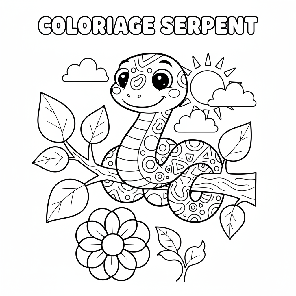 Coloriage coloriage serpent 2
