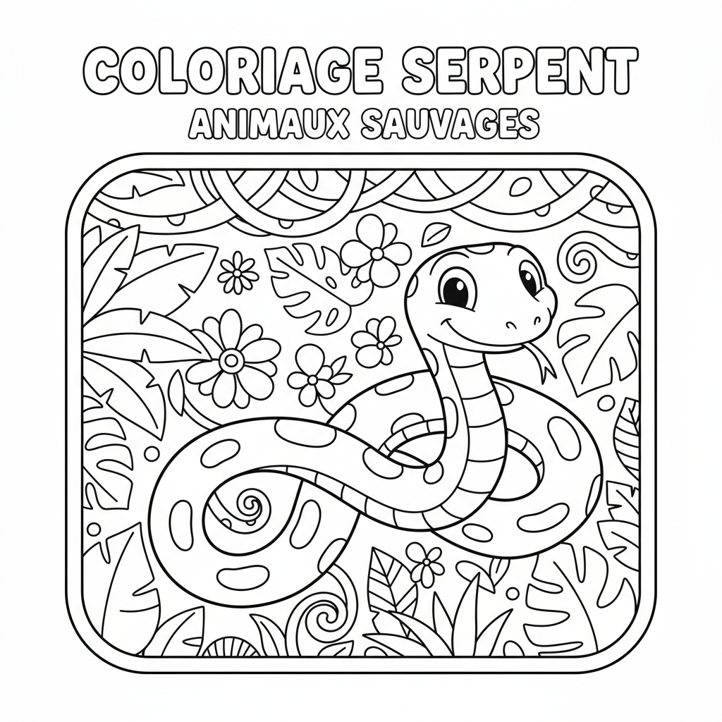 Coloriage coloriage serpent 5