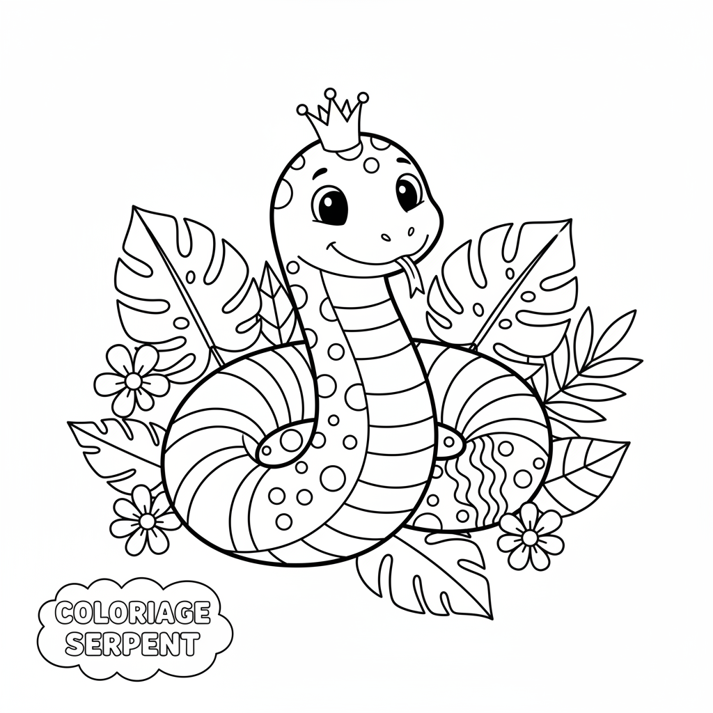 Coloriage coloriage serpent à imprimer 1