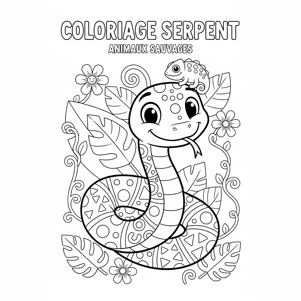 Coloriage coloriage serpent à imprimer 2
