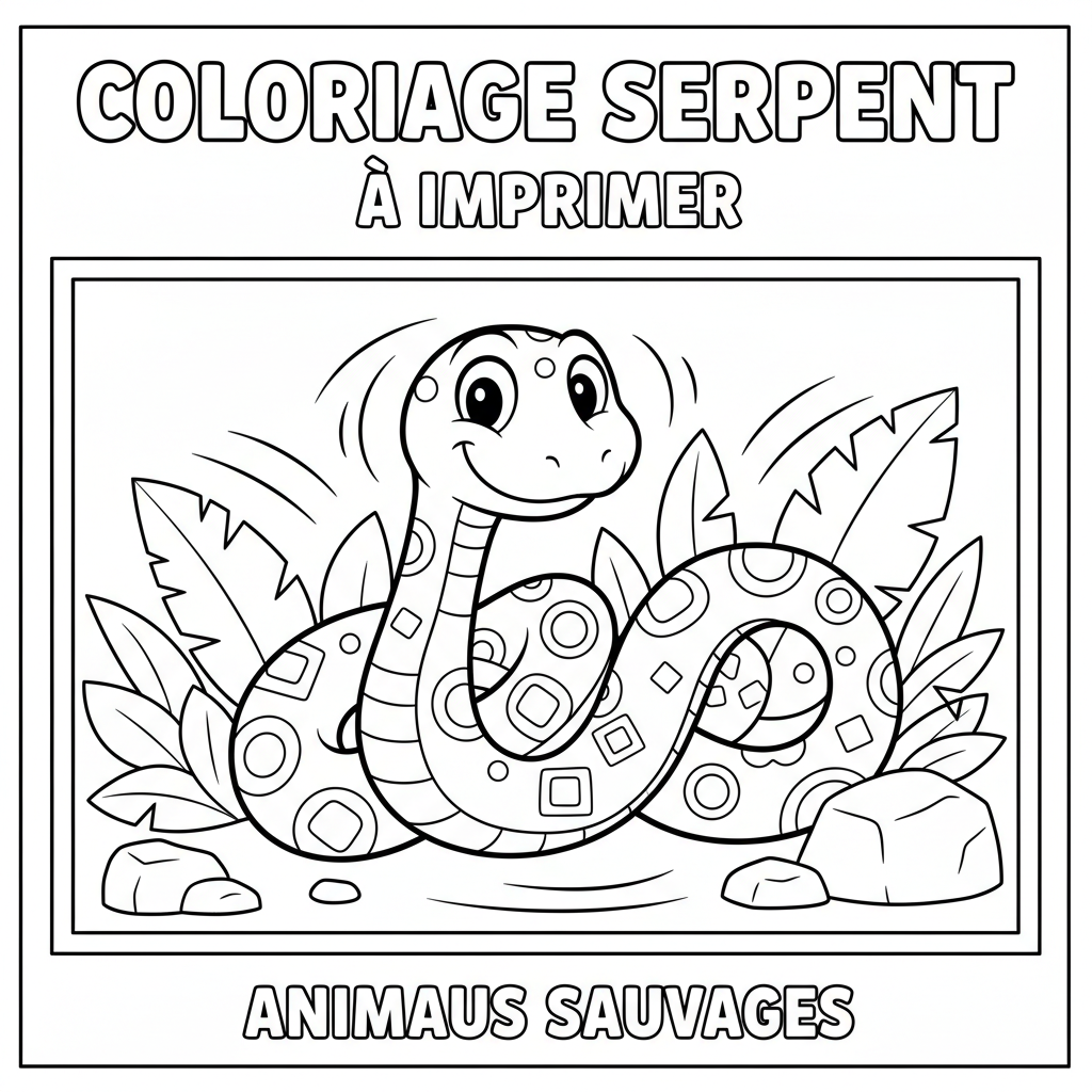 Coloriage coloriage serpent à imprimer 5