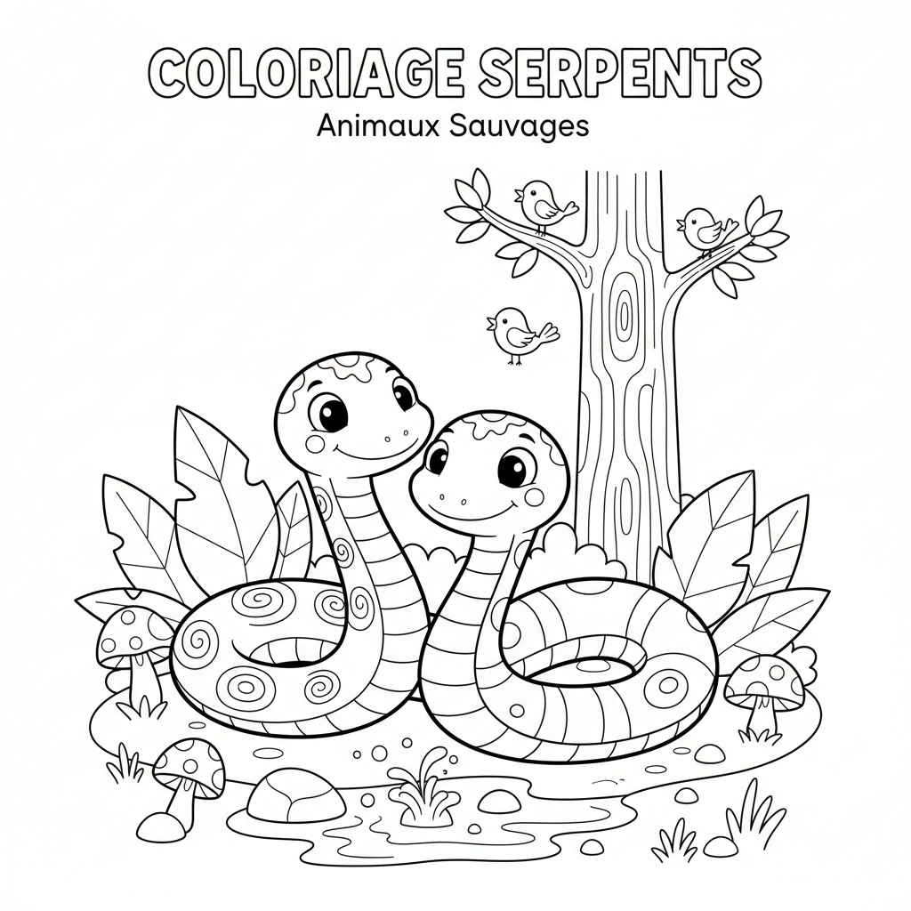Coloriage coloriage serpents 3
