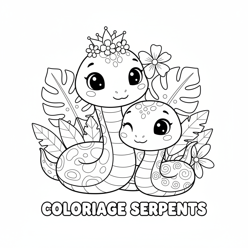 Coloriage coloriage serpents 4