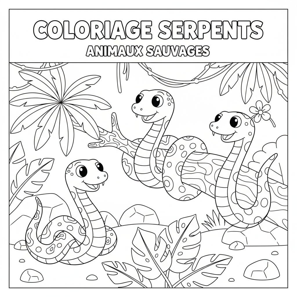 Coloriage coloriage serpents 5