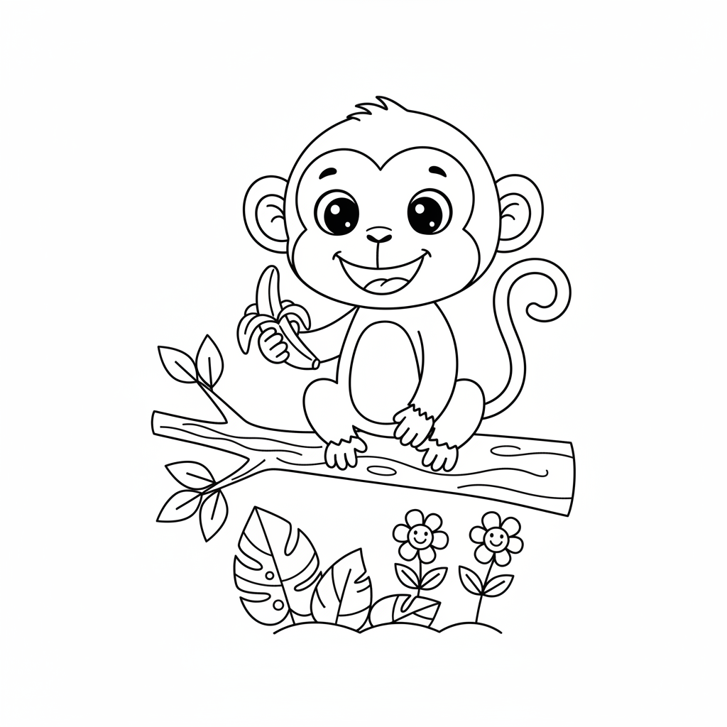 Coloriage coloriage singe 1