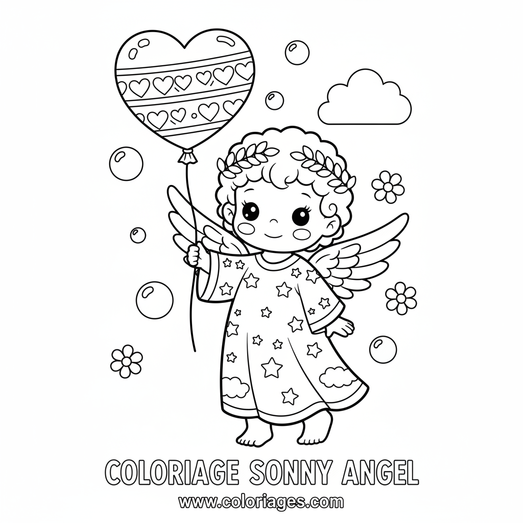 Coloriage coloriage sonny angel a imprimer 2