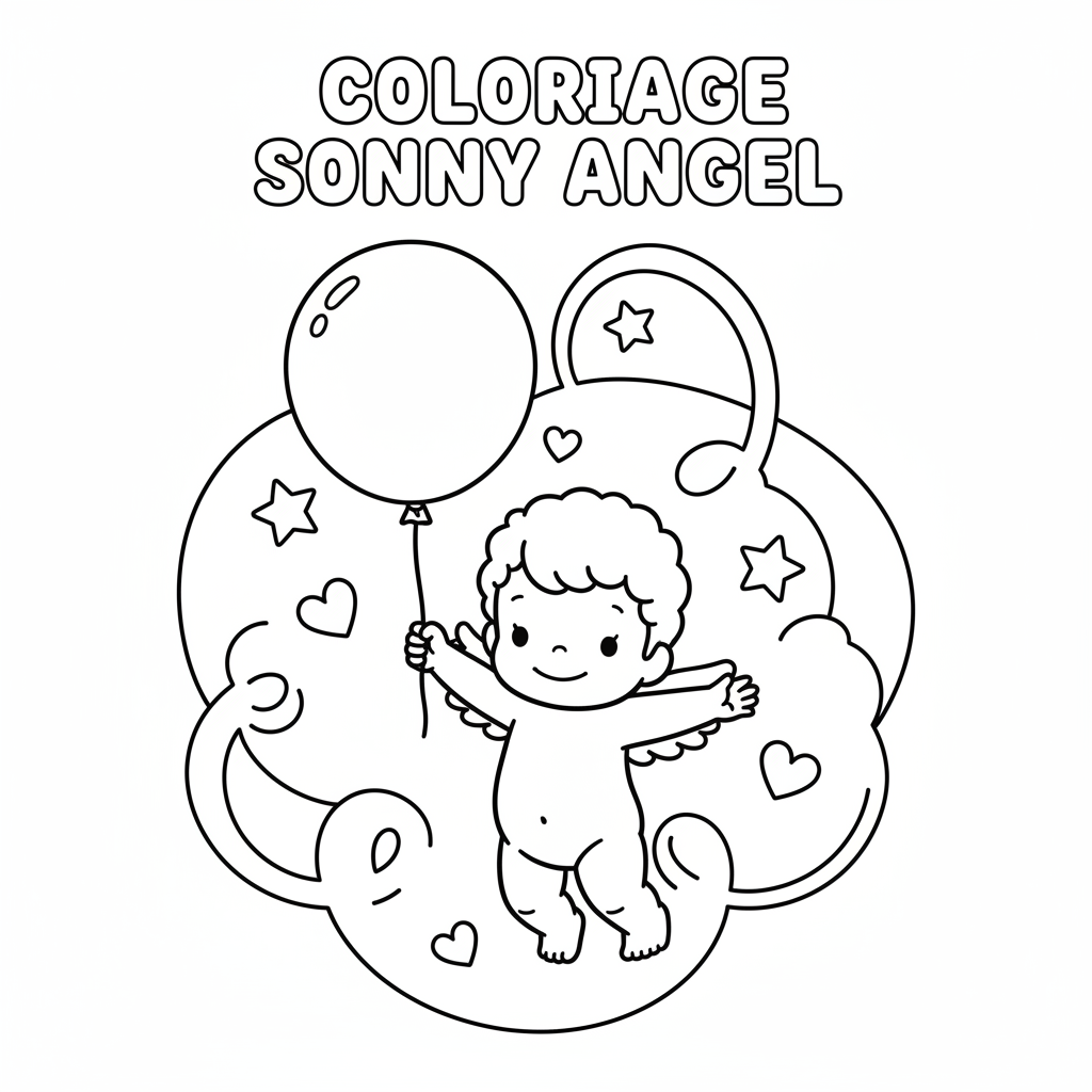 Coloriage coloriage sonny angel a imprimer 5
