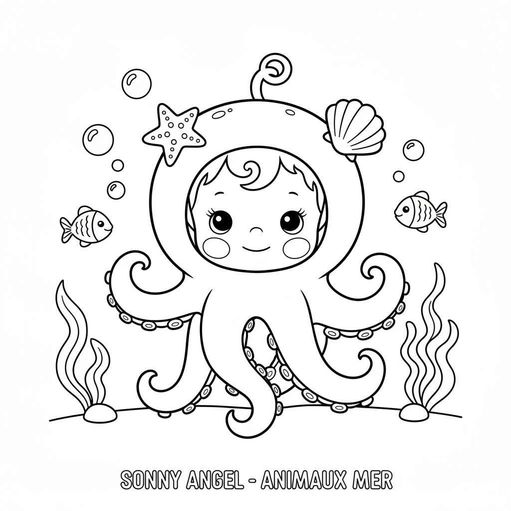 Coloriage Sonny Angel A Imprimer Gratuit pour Enfants