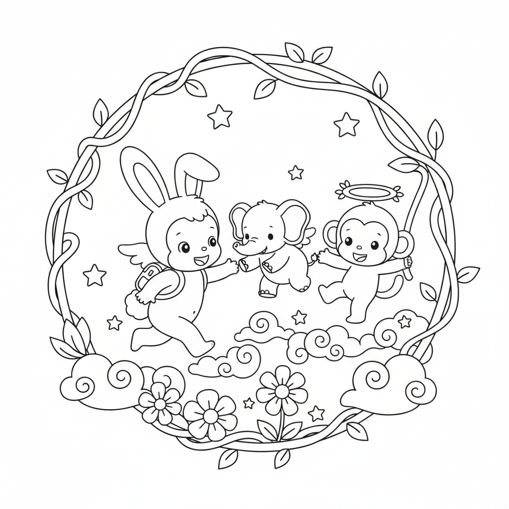 Coloriage coloriage sonny angel animaux 5