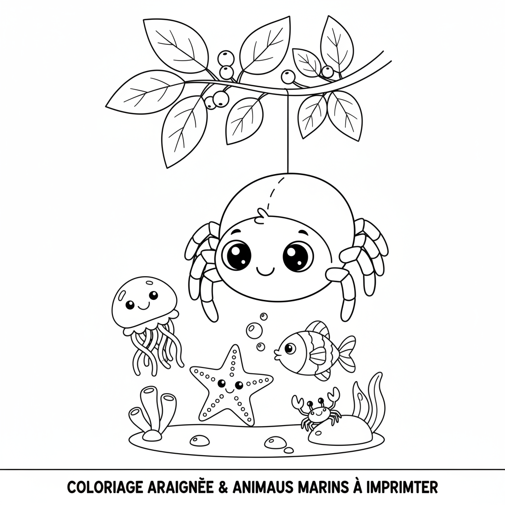 Coloriage coloriage spider à imprimer pdf 3