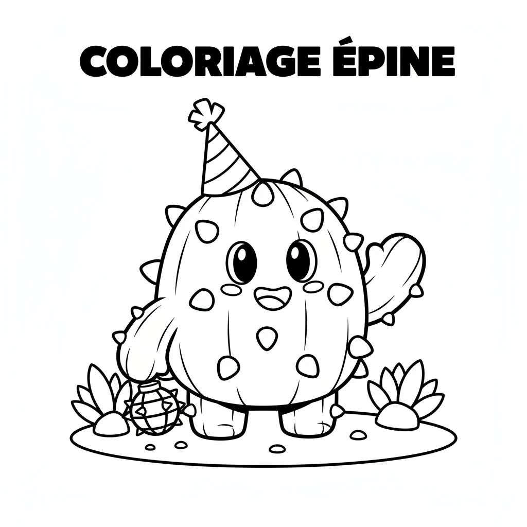 Coloriage Spike Brawl Stars Gratuit à Imprimer