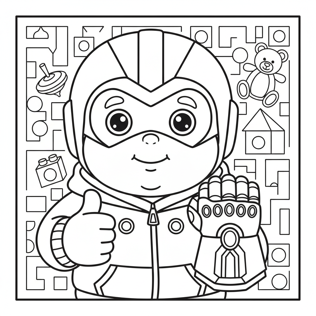 Coloriage coloriage squid game thanos 4