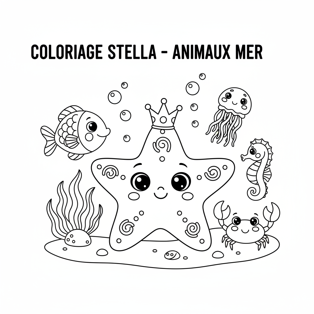 Coloriage coloriage stella à imprimer pdf