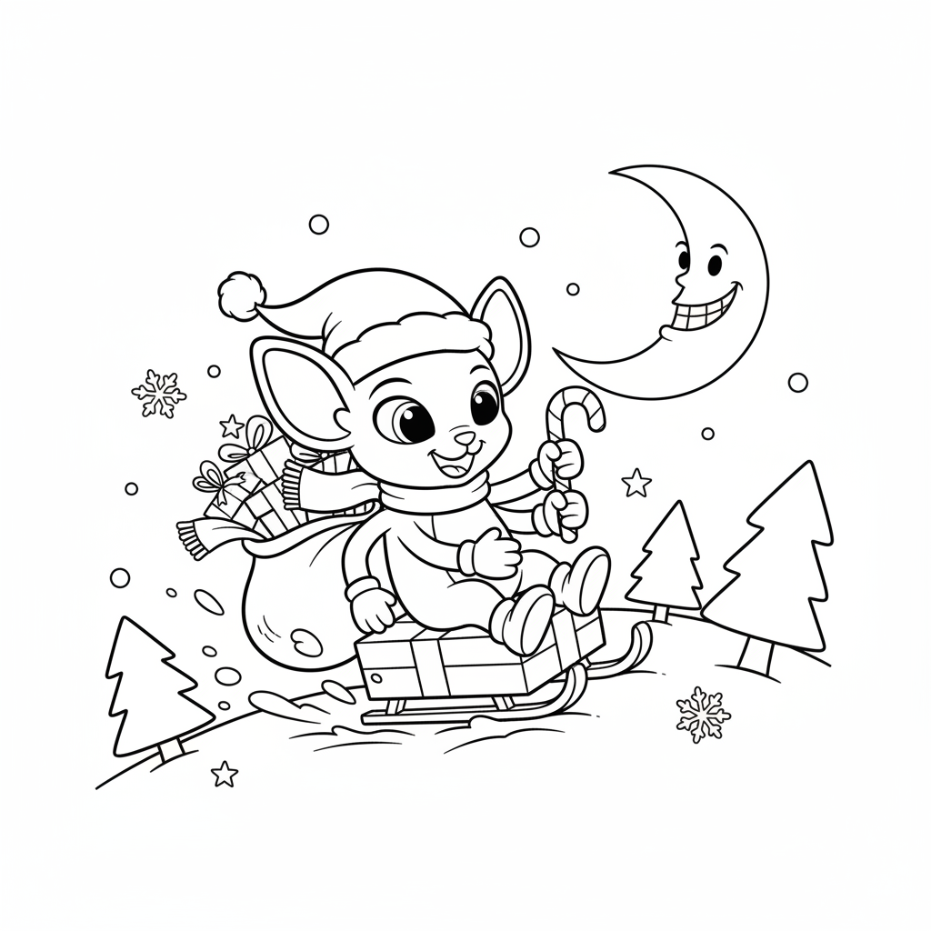 Coloriage coloriage stich noel 5