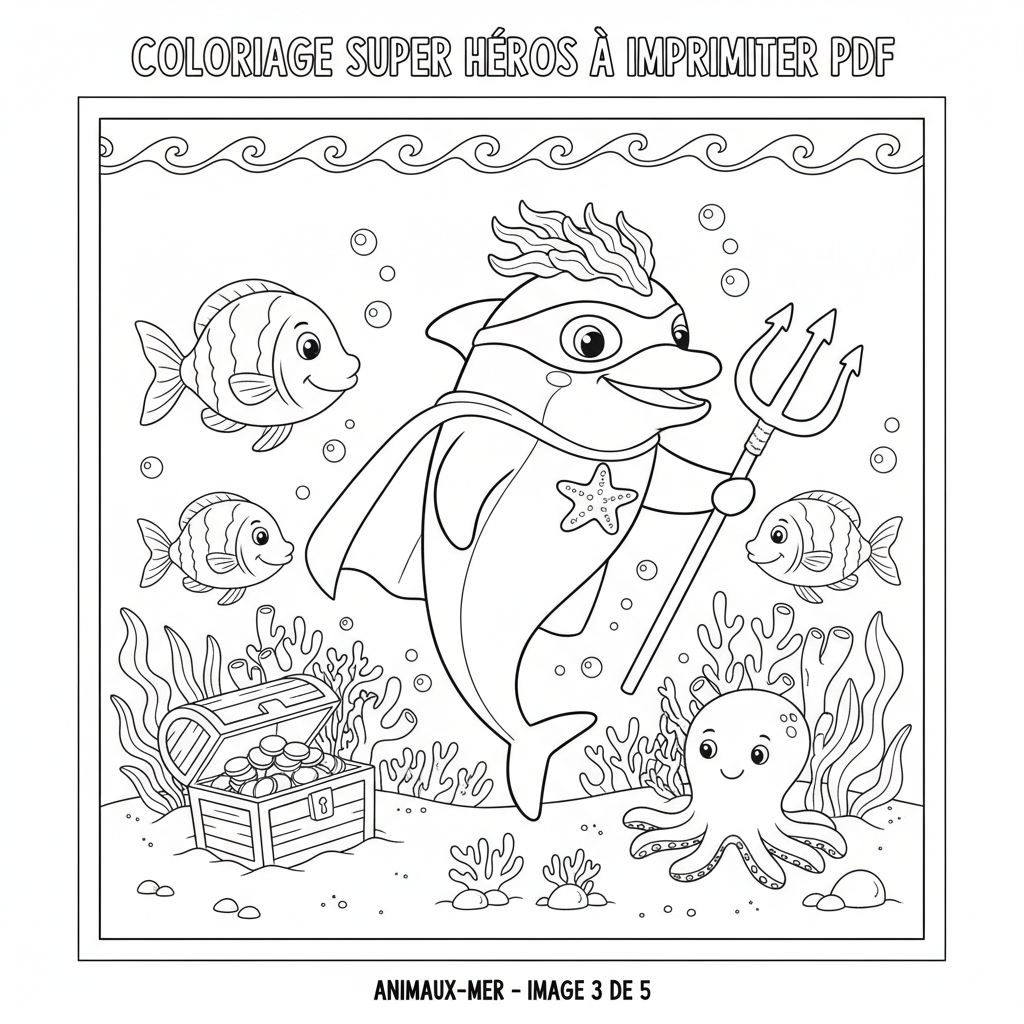 Coloriage coloriage super héros à imprimer pdf 3