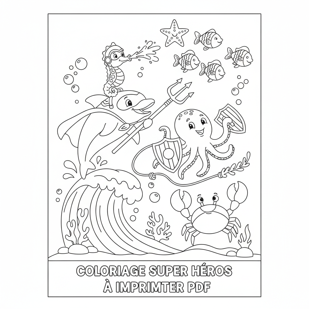 Coloriage coloriage super héros à imprimer pdf 5