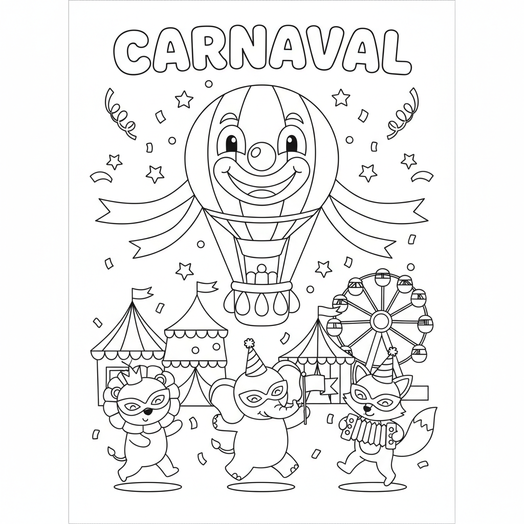 Coloriage coloriage sur le carnaval
