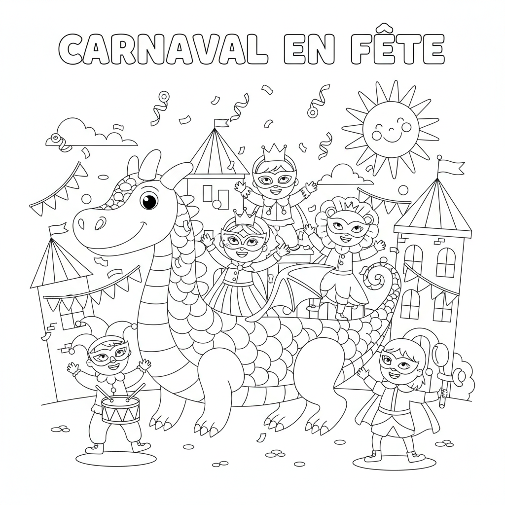 Coloriage coloriage sur le carnaval 2