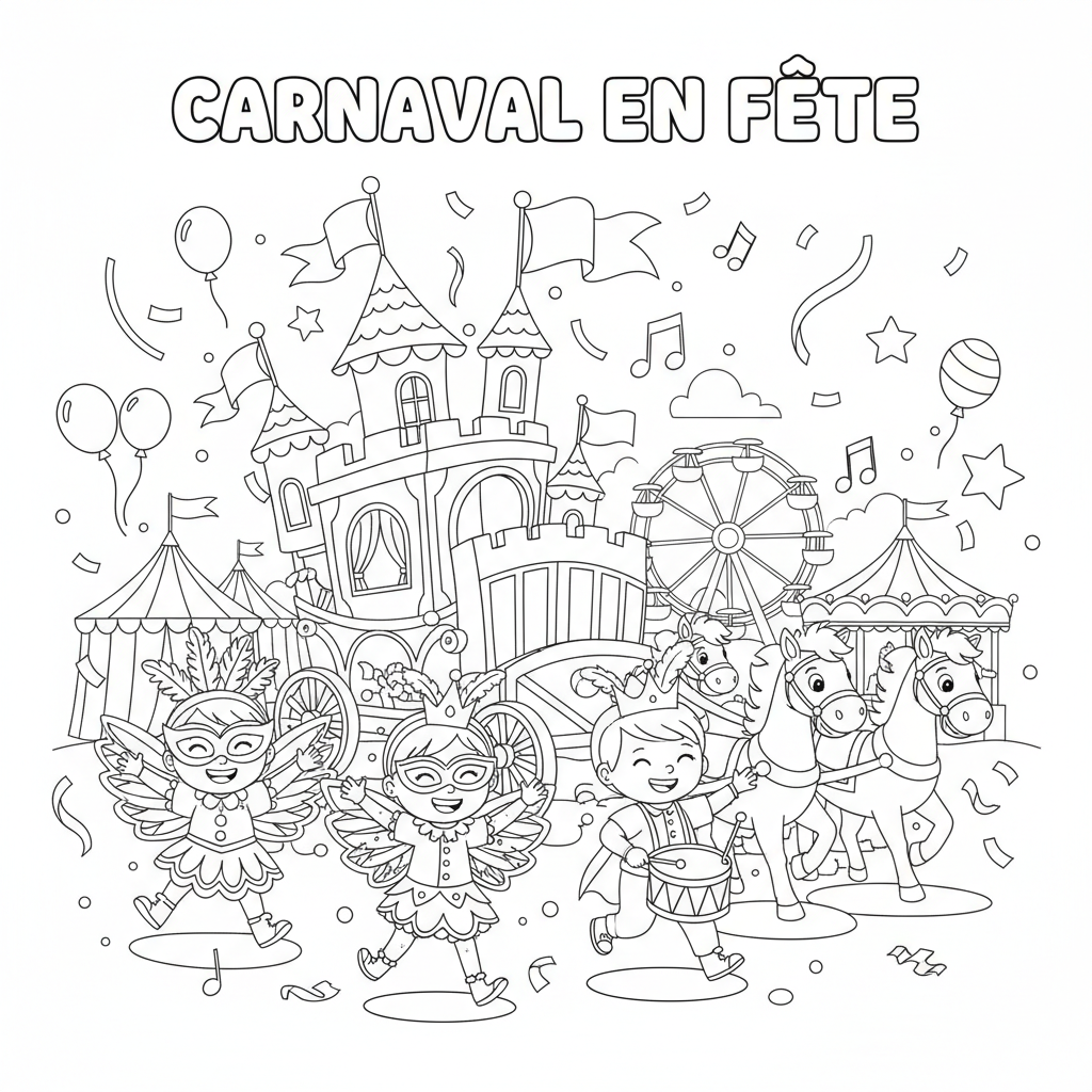 Coloriage coloriage sur le carnaval 5