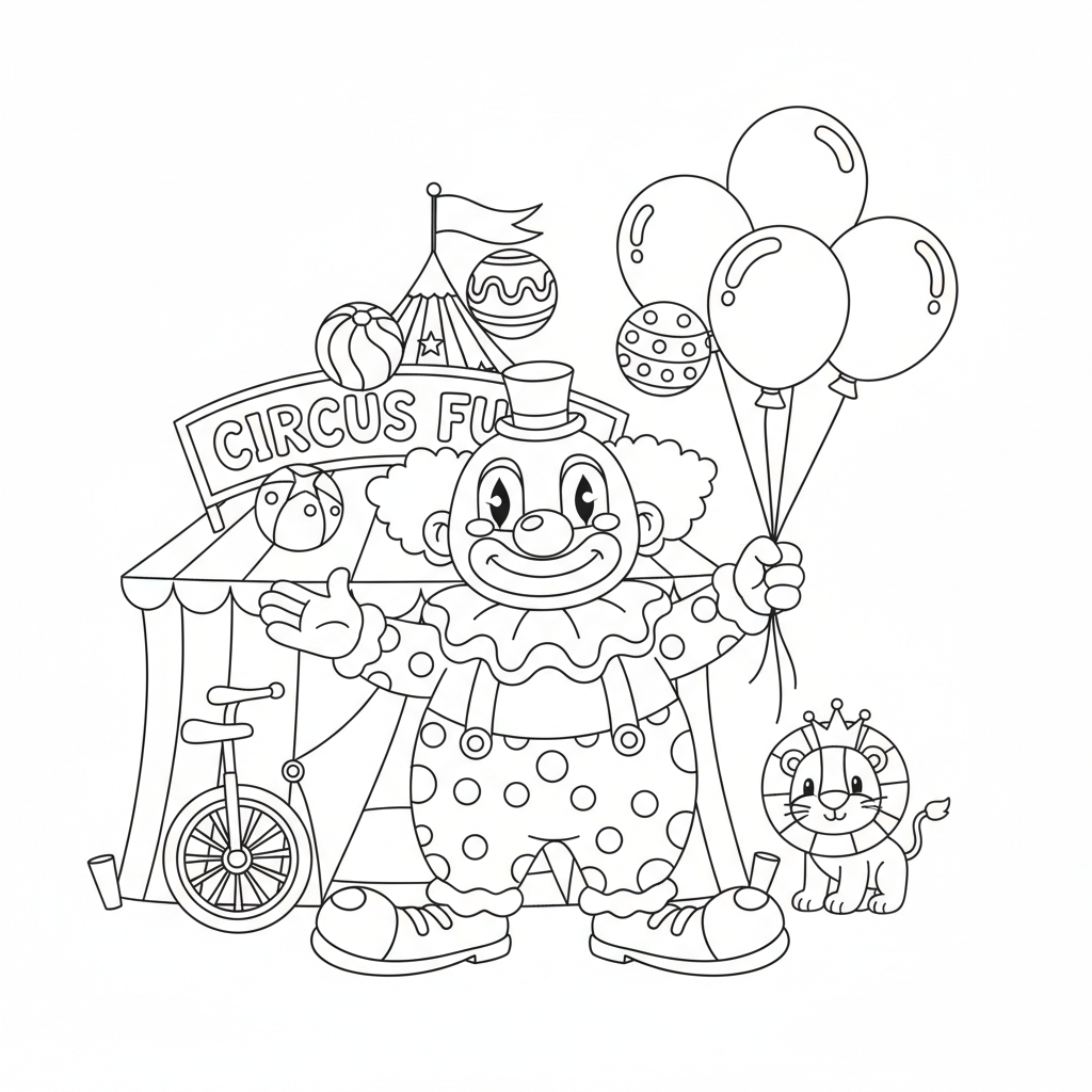 Coloriage coloriage sur le cirque