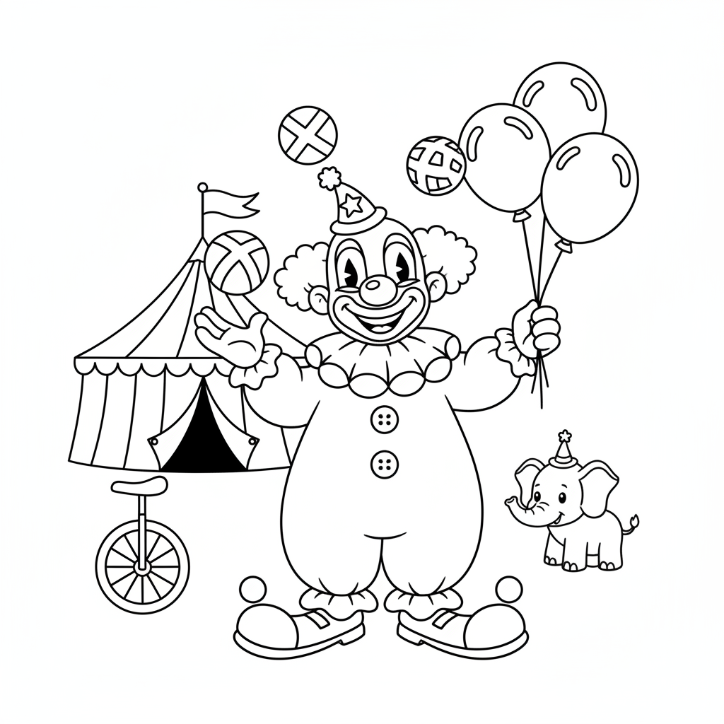 Coloriage coloriage sur le cirque 2