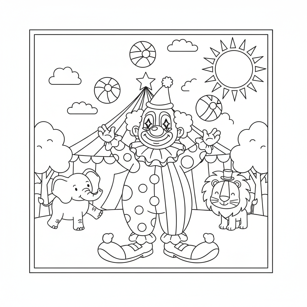 Coloriage coloriage sur le cirque 3