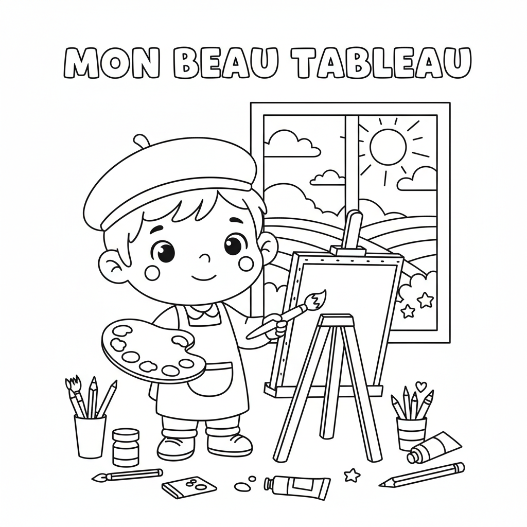 Coloriage coloriage tableau 4