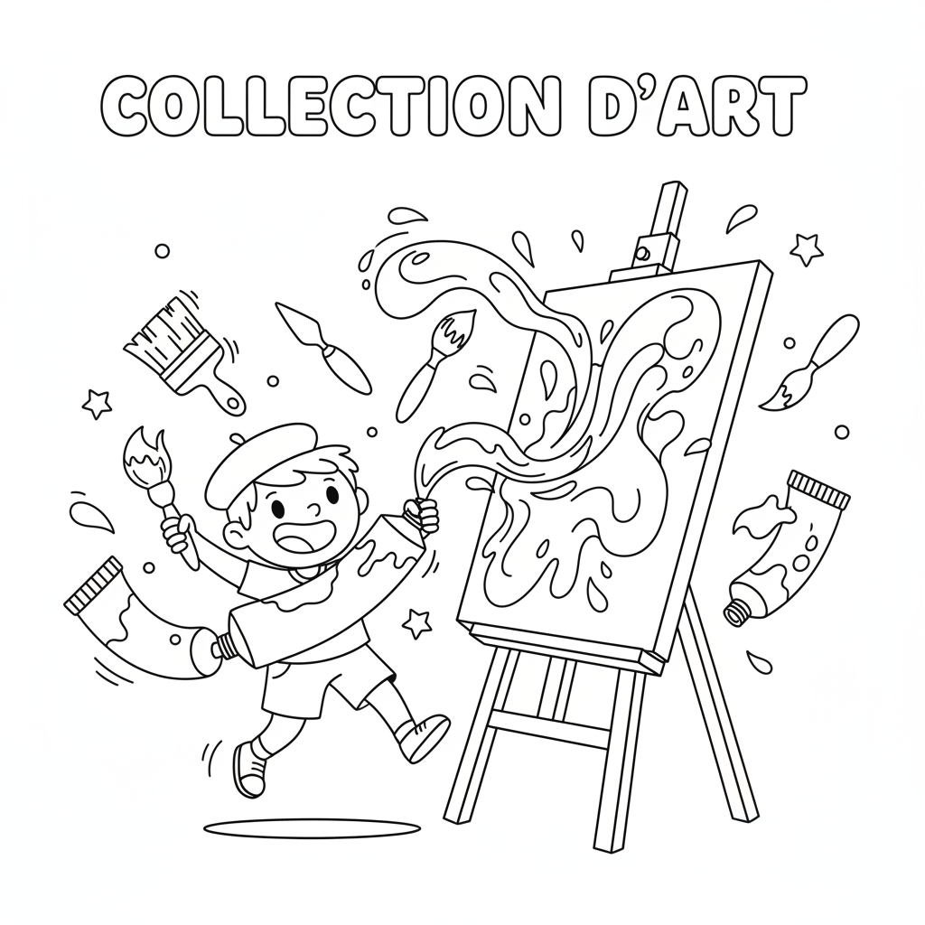 Coloriage coloriage tableau 5