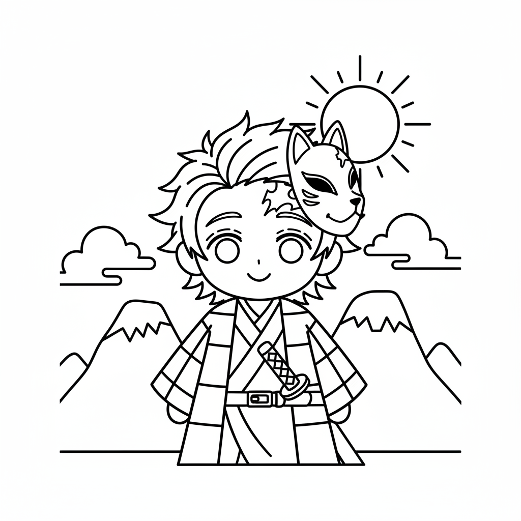 Coloriage coloriage tanjiro