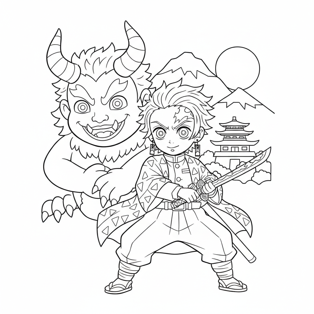 Coloriage coloriage tanjiro 2