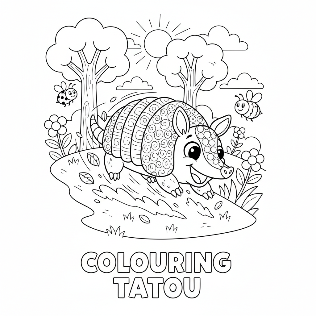 Coloriage coloriage tatou 5