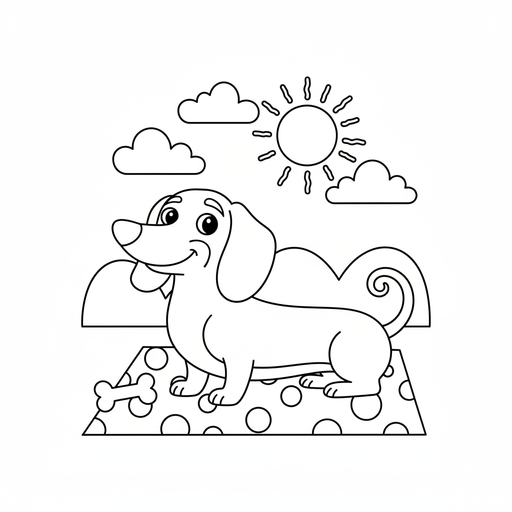 Coloriage coloriage teckel 2