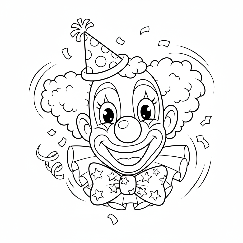 Coloriage coloriage tete de clown 5