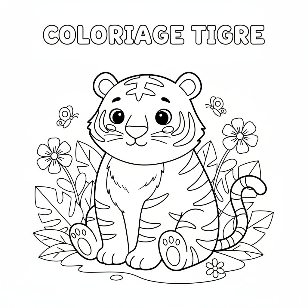 Coloriage coloriage tigre