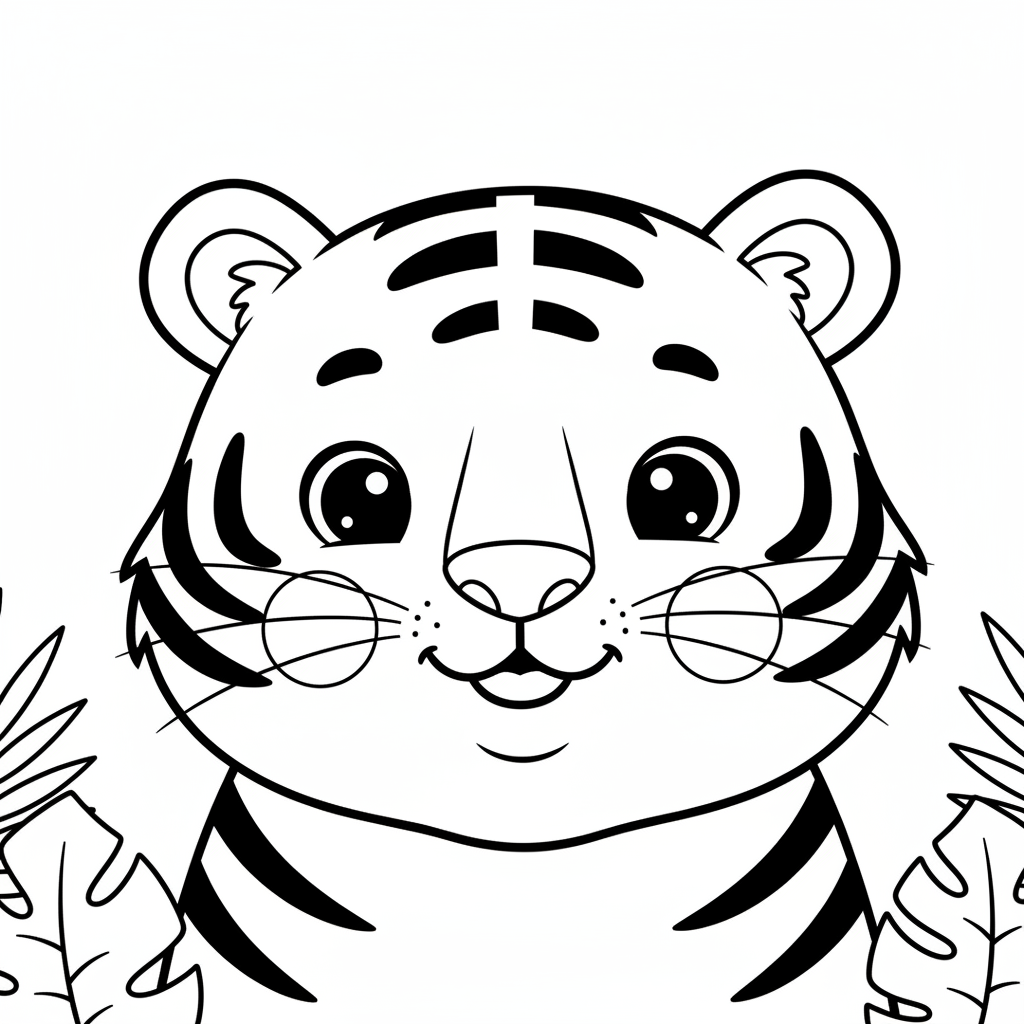 Coloriage coloriage tigre 4